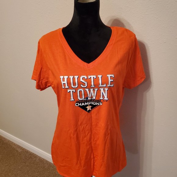2019 Houston Astros hustle town Short sleeve T-shirt 100% cotton Size L. - Picture 2 of 10